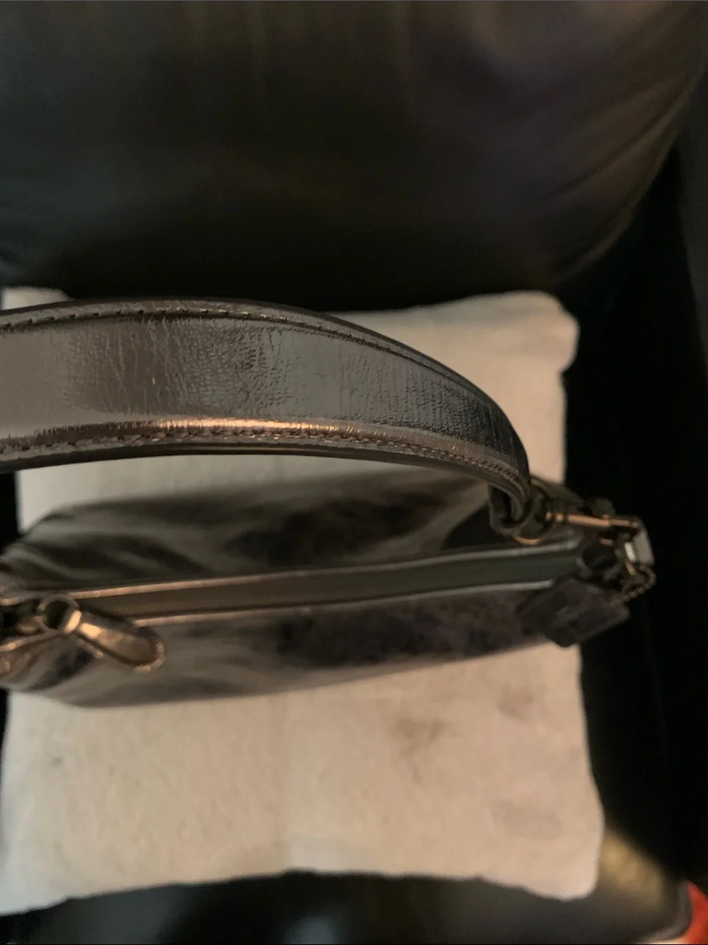 2024 Coach Juliet in Anthracite Metallic Leather - Picture 2 of 12